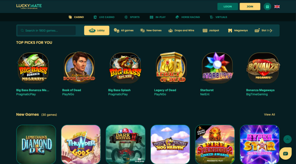 New Online Casino UK LuckyMate